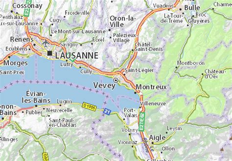 MICHELIN Vevey map - ViaMichelin