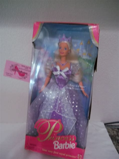 Princess Barbie Blonde Hair By Mattel Purple Sparkly Princess Gown Purple Crown Easy