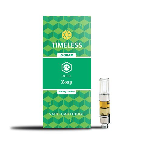 Timeless Zoap 500mg Vape Cartridge Chill Timeless Vapes