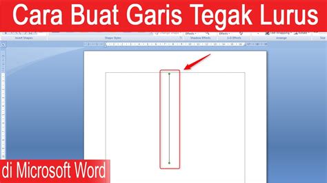 Cara Membuat Garis Tegak Lurus Di Word Youtube