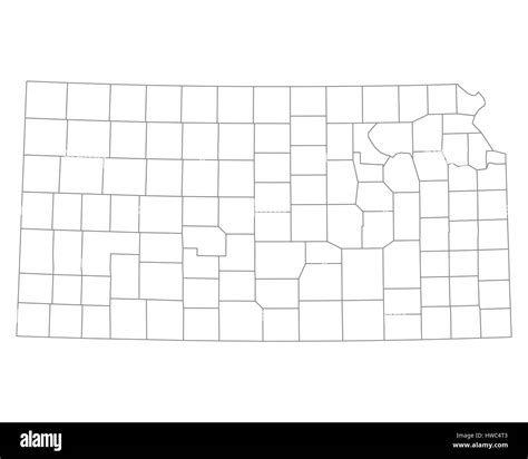 Map of Kansas Stock Photo - Alamy