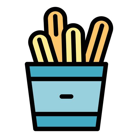 Plate Churro Icon Vector Flat Vector Art At Vecteezy