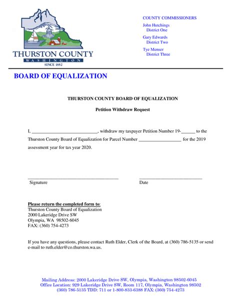 Fill - Free fillable forms: Thurston County, WA