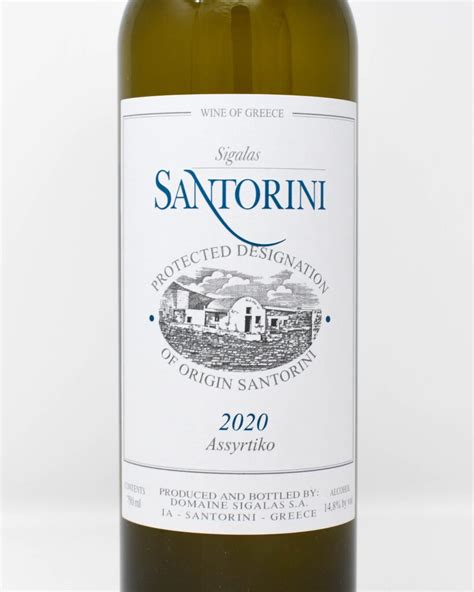 Domaine Sigalas Assyrtiko Santorini Greece 2020 Princeville Wine