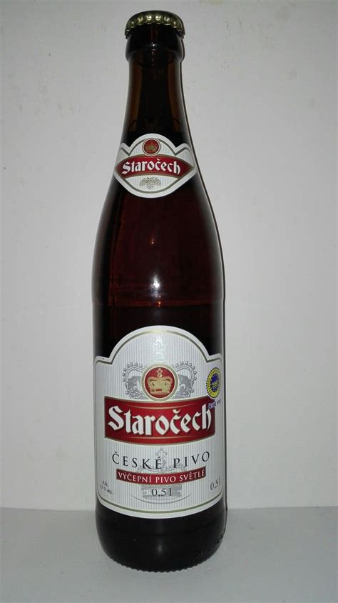 Pivo Staročech, výčepní světlé pivo. Czech beer. | Bottiglia, Birra
