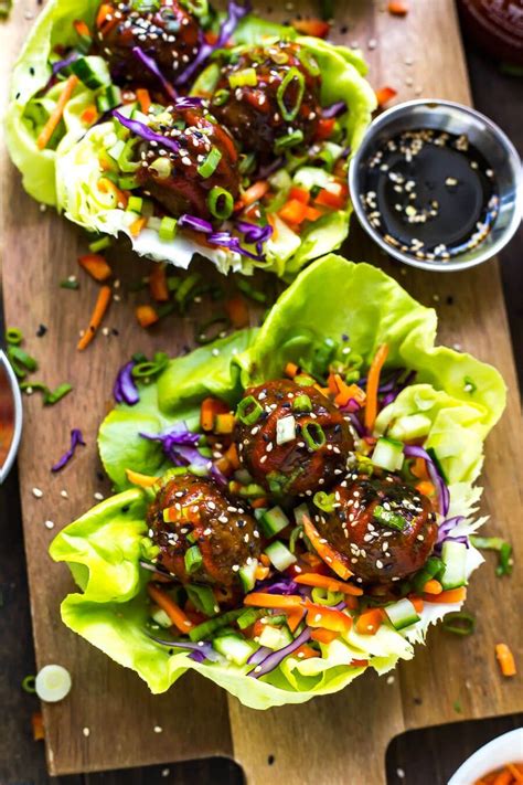 Sticky Sriracha Meatball Lettuce Wraps The Girl On Bloor Recipe