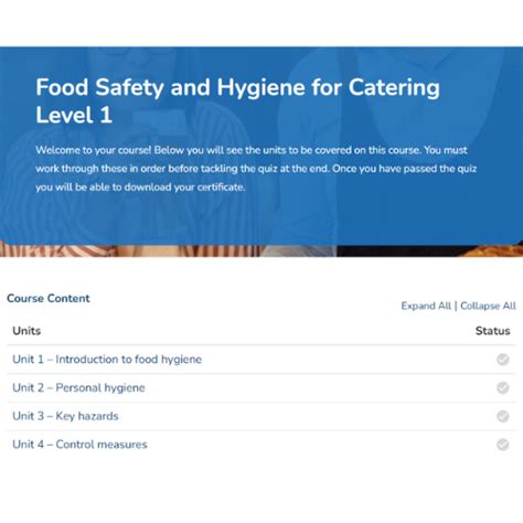 Level Food Hygiene Certificate For Catering Online Course