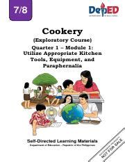 Q Tle Cookery Ec Module Pdf Cookery Exploratory Course