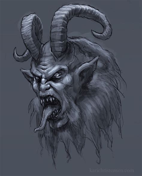 Krampus By Karichristensen On Deviantart Dark Art Tattoo Evil Art