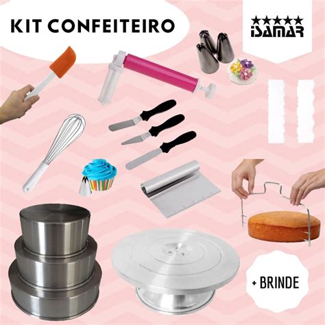 Kit Confeitaria Iniciante Bailarina Formas Pulverizador Submarino