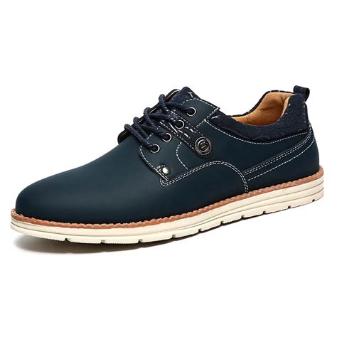 Spring Autumn Men Leather Casual Shoes Male Comfortable Leather Shoes Men Work Shoe Solid Color