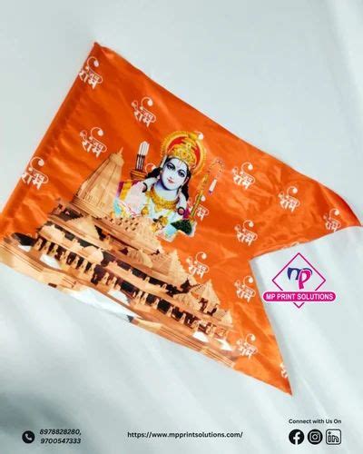 Jai Shree Ram Flag with Ayodhya Temple at best price in Hyderabad