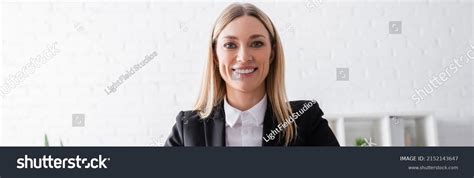 Cheerful Blonde Notary Looking Camera Office Stock Photo Shutterstock