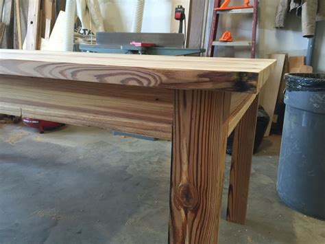 Custom Made Heart Pine Dining Table By Saw Mark Funiture