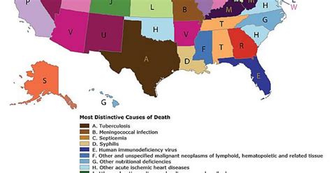 Most Distinctive Cause Of Death By State Imgur