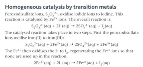 Transition Metals Markscheme Questions And Equations Flashcards Quizlet