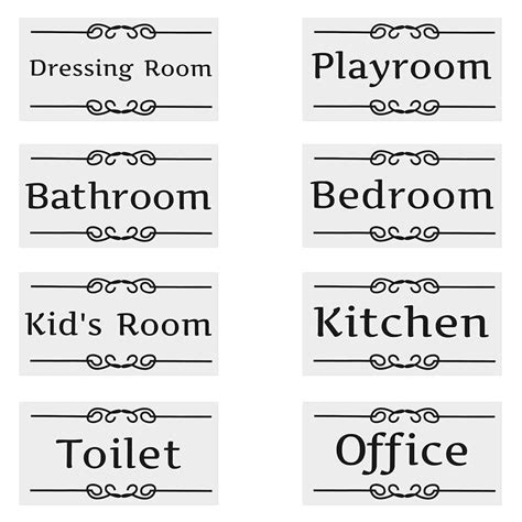 Vinyl Kitchen Bathroom Door Stickers Wall Art Toilet Decals Entrance