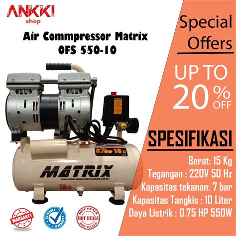 Jual Kompressor Angin Matrix OSF 550 10 Kompresor Listrik Shopee