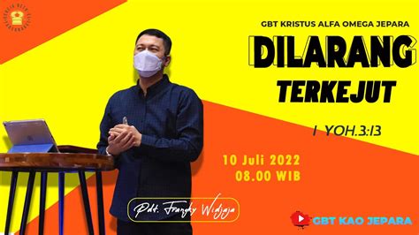 Ibadah Minggu Live Streaming 10 Juli 2022 GBT Kristus Alfa Omega