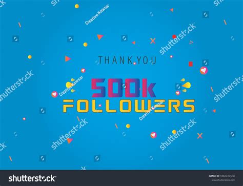 500k Followers Thank You Thank You 500k Royalty Free Stock Vector