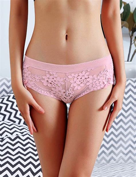 Plus Size High Quality Pink Sexy Floral Lace Panty Ohyeah