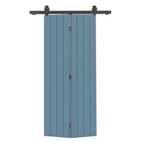 CALHOME 38 In X 80 In Hollow Core Dignity Blue Painted MDF Composite