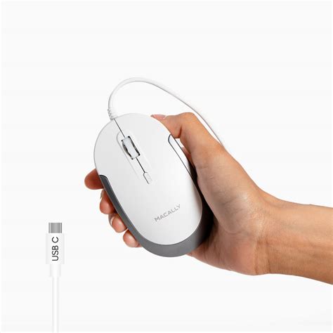 Buy Macally Wired Usb C Mouse For Mac And Windows 3 Button And Scroll Wheel Usb Type C Mouse