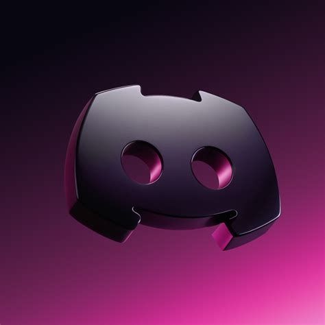 render   discord social network logo  dark pink background