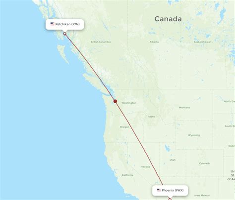 All Flight Routes From Ketchikan To Phoenix Ktn To Phx Flight Routes