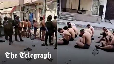 Palestinian Men Stripped To Underwear And Paraded Through Gazan Square