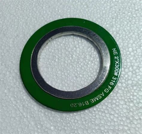 Graphite Green Spiral Wound Metallic Gasket For Industrial Thickness