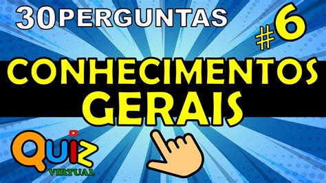 Quiz De Conhecimentos Gerais F Cil Librain