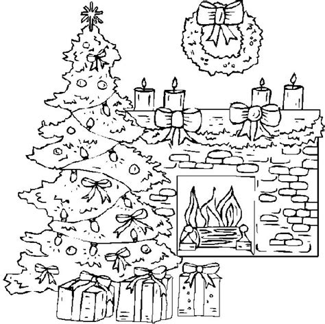 Christmas Fireplace Drawing at GetDrawings | Free download