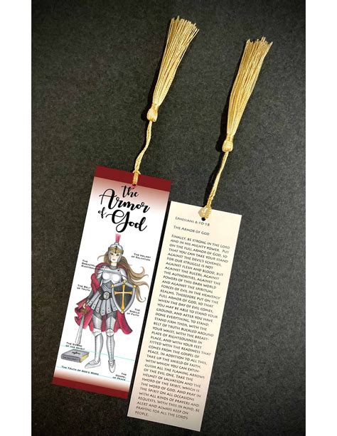 Armor Of God Bookmarks Etsy