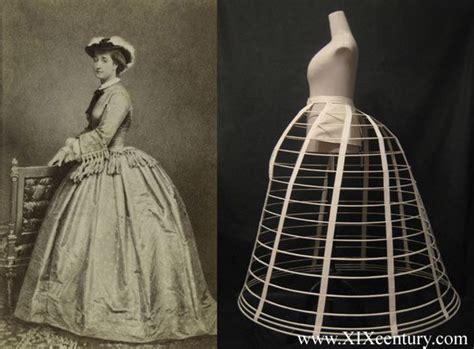 Crinoline- A hoop skirt boned with either whale bone or, later, steel ...