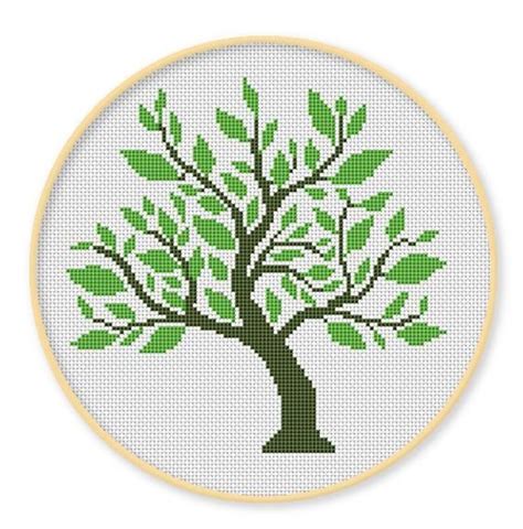 Free Cross Stitch Tree Patterns - Easy 2 Dmc Colors Celtic Knot Tree Of ...