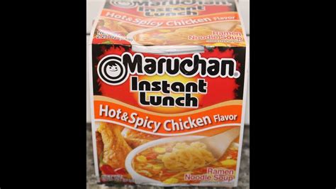 Maruchan Instant Lunch Hot Spicy Chicken Flavor Ramen Noodle Soup Review YouTube