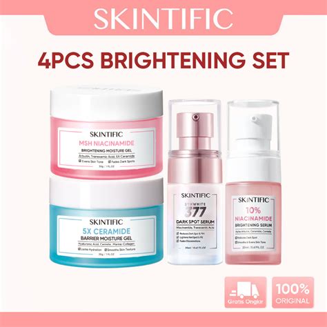 Jual Skintific 4pcs Glowing Paket Skincare With Msh Niacinamide