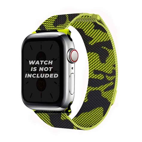 Jungle Neon Camouflage Milanese Loop Apple Watch 42 44mm Shynzo