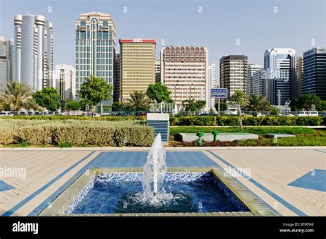 Coastal Street Corniche In Abu Dhabi City Emirat Abu Dhabi United