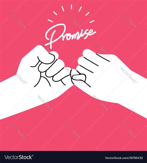 Hands Making Promise Sign Concept Royalty Free Vector Image