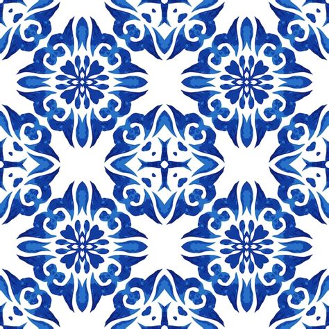 Premium Vector Abstract Vector Watercolor Tile Seamless Ornamental