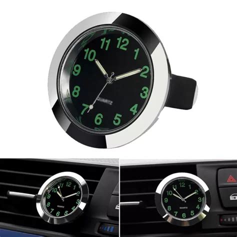 MINI HORLOGE DE Tableau De Bord Pour Voiture Compacte Argent Vent Air