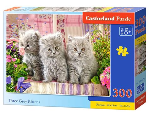 Three Grey Kittens Puzzle 300 Teile Castorland B 030330