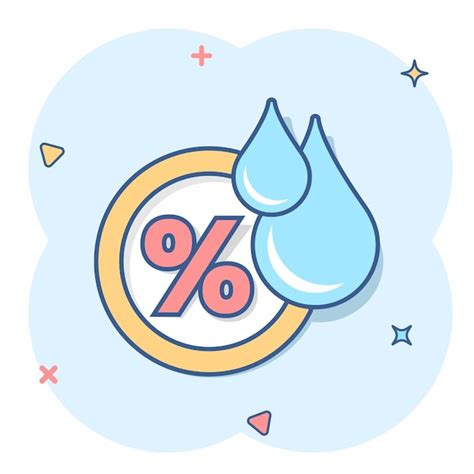 Premium Vector Humidity Icon In Comic Style Climate Vector Cartoon