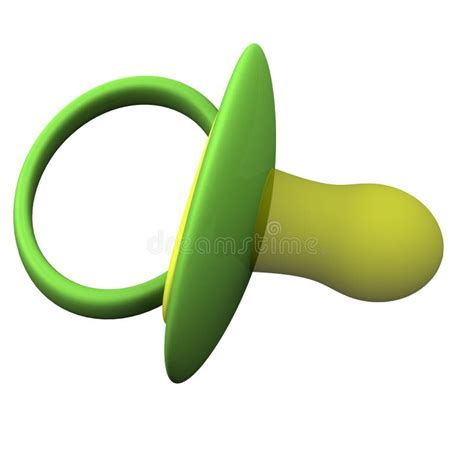 Green baby s dummy 3d stock illustration. Illustration of dummy - 26967217