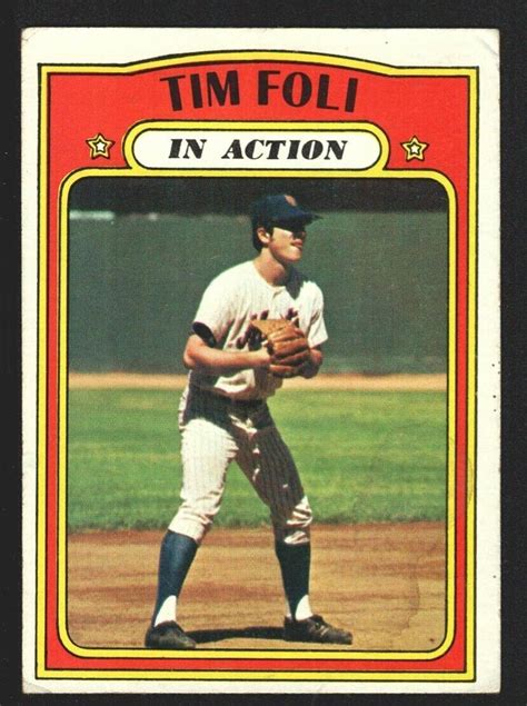 Topps Baseball High Number Tim Foli In Action Vg Ebay