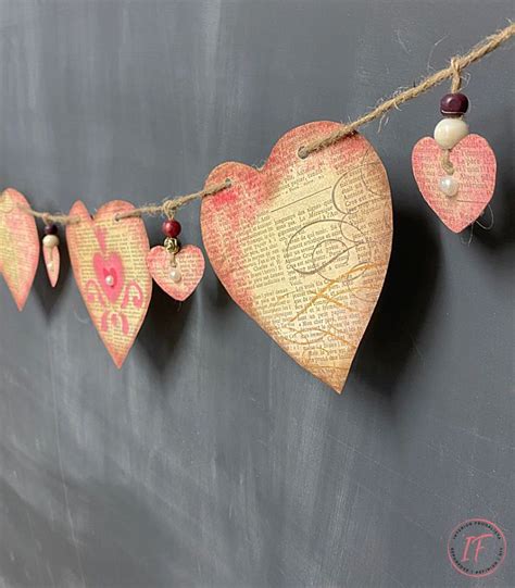 How To Make A Simple Victorian Vintage Style Valentine Heart Banner