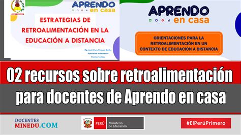 02 recursos sobre retroalimentación para docentes de la estrategia