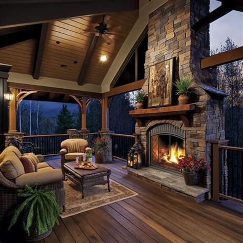 Covered Deck With Fireplace How To Make One